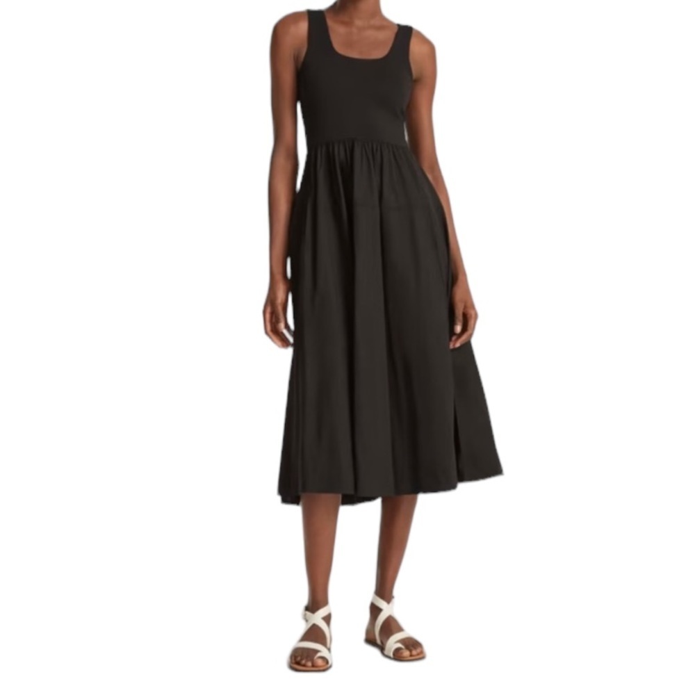 Everlane Black Sleeveless Midi Dress